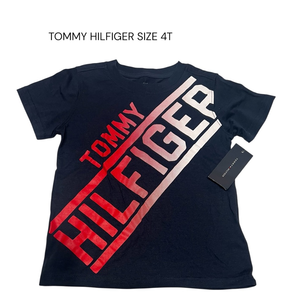 Tommy Hilfiger Kids Navy and Red Graphic T-Shirt size 4T NWT